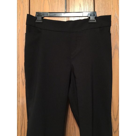 C Sport Black Dress Pants Womens Size M 26" Inseam Pull On Slacks Stretch - Picture 3 of 8